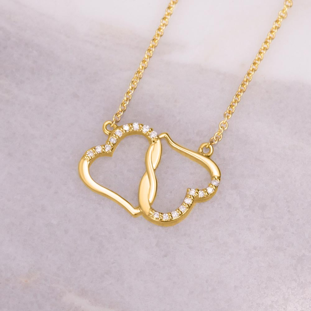 Everlasting Love 10K Solid Gold Necklace w/Mahogany Style Gift Box